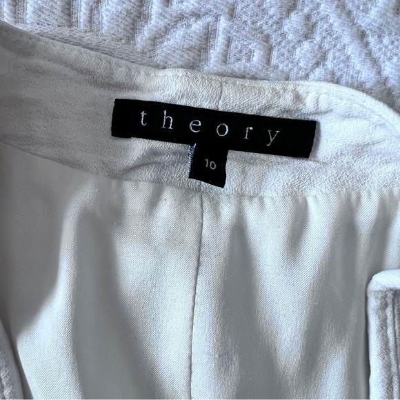 THEORY Rokel Light Tivona Crepe Jacket in White‎ SIZE 10 - Picture 5 of 8